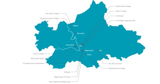Kaart Food Valley Scholennetwerk Kaart Food Valley Scholennetwerk